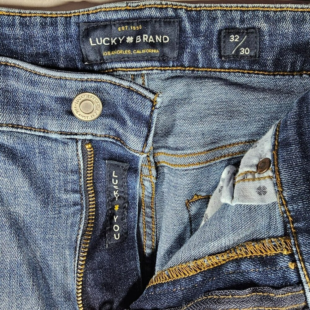 Lucky Brand 181 Relaxed Straight Stretch Jeans Men's Size 30x28 Medium Blue Wash - Picture 4 of 9